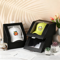 Boîte à casquette pliable de luxe avec logo personnalisé, emballage en papier rigide pour le rangement des casquettes de baseball, vente en gros