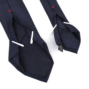 Venta al por mayor <span class=keywords><strong>de</strong></span> China, <span class=keywords><strong>corbata</strong></span> personalizada <span class=keywords><strong>de</strong></span> 7 <span class=keywords><strong>pliegues</strong></span>, azul marino, punto blanco, lujo, 100% seda, tejido Jacquard, corbatas para hombre, <span class=keywords><strong>siete</strong></span> <span class=keywords><strong>pliegues</strong></span> para hombre - Product Image 6
