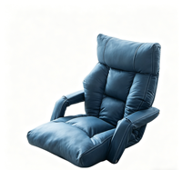 Canapé paresseux pliable et réglable en tissu technique imperméable avec accoudoirs en tissu pour une personne
