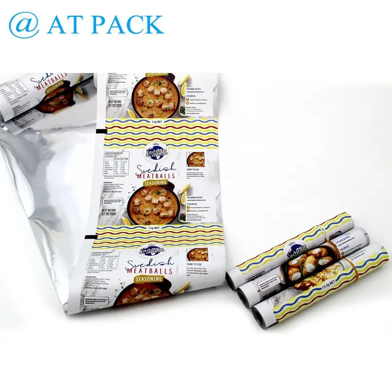 Papel de aluminio PET película de laminación de plástico de envasado de alimentos rollo de película para patatas fritas/caramelo/snack