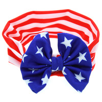 Accessoires pour cheveux avec logo personnalisé, bandeau élastique vintage américain avec drapeau rouge