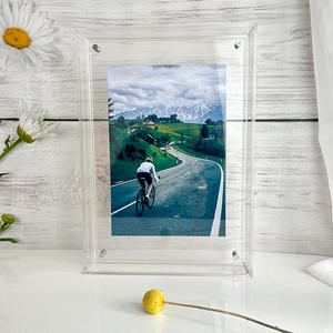 Cadre photo moderne de luxe en acrylique transparent, mural ou de bureau, avec boîte à ombre, taille personnalisée, pour cadeau - Product Image 6