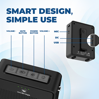 Amplificateur vocal sans fil portable 15W pour véhicules