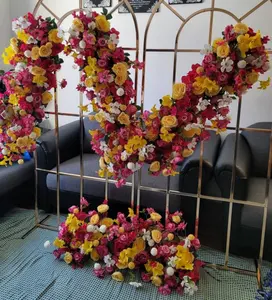 D-FR001 đám cưới đạo cụ nhân tạo Blush hồng hoa RUNNERS hoa hàng hoa nhân tạo bảng RUNNER cho trang trí đám cưới