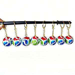 Llavero de Goma Personalizado al por Mayor, Dorado y Plateado, de Alta Elasticidad, Rebote Lento, Luminoso, Duradero, No Tóxico, con Forma de Balón de Fútbol - Product Image 4