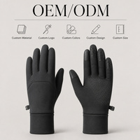 Gants de cyclisme unisexes personnalisés avec logo, chauds pour l'hiver, antidérapants, compatibles avec les écrans tactiles, pour la course à pied, la course et les sports de plein air
