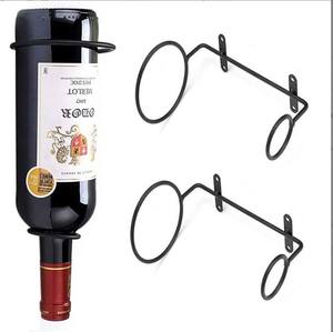 Đơn giản duy nhất kim loại Treo Chai treo tường rượu vang đỏ chai hiển thị giá chủ đứng - Product Image 3