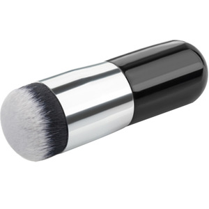 Pinceau de maquillage en forme de champignon, fibre synthétique, virole en cuivre, pour application de fond de teint sur le visage, blanc, noir, rose - Product Image 4
