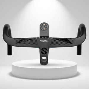 Manubrio Integrato in Fibra di Carbonio Personalizzato di Alta Qualità 28.6mm Manubrio Bici Completamente in Carbonio con Supporto per Computer da Bicicletta - Product Image 1