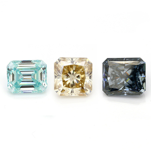 Radien cut-diamante sintético vvs, moissanita, gris oscuro - Product Image 6