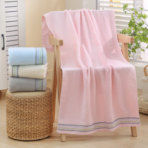 Toallas de baño Qinrou 70x140cm de algodón puro, suaves y absorbentes para uso en casa, playa y hotel. - Product Image 4