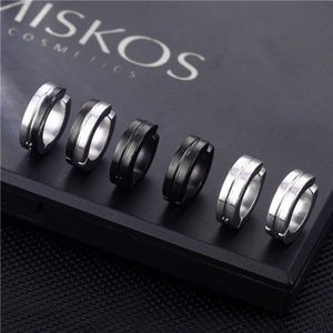 Hip Hop Men Jewelry Men Charm Simple Fashion Stainless Steel Ear <b>Clips</b> on Earrings for Men - Product Image 2