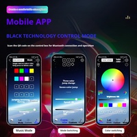 Nouvelle lumière d'ambiance pour voiture, ajustement standard, bande LED acrylique à couleurs irisées et fluides, ambiance colorée