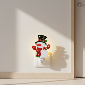 Ampoules Incandescentes à Brancher GL-XE3 Bonhomme de Neige Magique Lumière Nocturne - Minimaliste Blanc Chaud Fer Petit Décoration de Maison Festive Fête de Noël - Product Image 3