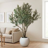 Oliviers artificiels géants réalistes de 6, 7 et 8 pieds de haut, grandes jardinières, plantes artificielles pour la décoration intérieure et extérieure, maison et bureau