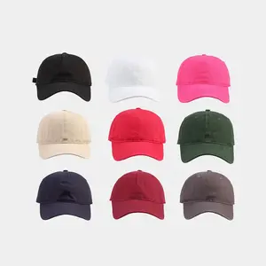 2023 New 9-Color Collection Wholesale Cotton Unstructured Dad Hat Plain Blank 6-Panel Design for Travel