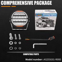 Phare de travail LED rond 9/7/5 pouces en option avec DRL blanc/ambre pour 4x4, camion, Jeep, SUV, DC 10-30V