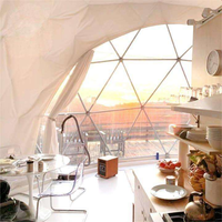 Tente dôme géodésique personnalisée de 5m 6m 8m 10m grande fête commerciale événement en plein air en plein air maison de luxe glamping tentes dômes en PVC