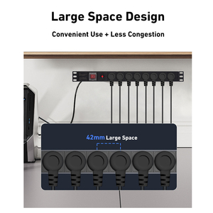 Nhà Máy 1U 8way chúng tôi phân phối điện đơn vị 19inch Hợp kim nhôm công nghiệp mỹ ổ cắm 125V PDU giá 2M 15A PDU cho tủ - Product Image 2