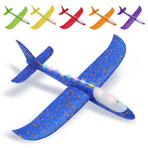 Máy bay đồ chơi bằng xốp LED, máy bay ném xa 17,5 inch, chế độ bay bằng quán tính, mô hình máy bay, đồ chơi máy bay bằng xốp thể thao ngoài trời - Product Image 2