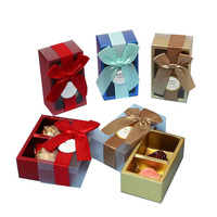 Maßge schneiderte hochwertige Pralinen verpackung Geschenk box Sweet Box für Hochzeit mit Band