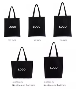 High quality environmentally friendly recycled cotton <b>canvas</b> shopping <b>handbag</b> customized with logo printed shopping bag - Product Image 6