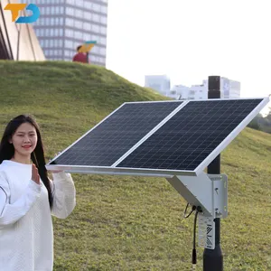 Tecdeft Hot Bán 12V 24V 48V DC đầu ra năng lượng mặt trời hệ thống năng lượng tự làm năng lượng mặt trời Power Battery Kit với 100w120w160w200w năng lượng mặt trời di động