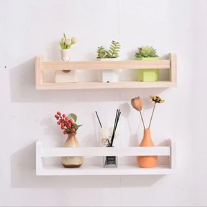 Wooden <b>Wall</b> Shelf 2 Tier Rectangle Multipurpose <b>Hanging</b> <b>Storage</b> For Plants And Decorations - Product Image 1