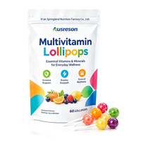 Bonbons durs vitaminés végétaliens pour enfants, saveur fruitée, marque privée SPL OEM, 10g, halal, complément alimentaire santé, multivitamines, sucettes