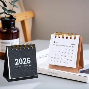2026 Mini Calendario de escritorio pequeño de pie Flip mensual Calendario de escritorio escuela suministros de oficina calendario impreso - Product Image 3