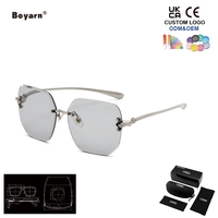 Lunettes de soleil de luxe Boyarn, nouvelle collection, monture en métal, verres PC, protection UV, unisexe