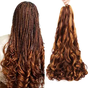 Extensions de cheveux synthétiques de vague d'eau à haute température français bouclés vague lâche et vague océanique spirale Curl tressage cheveux Styles ondulés