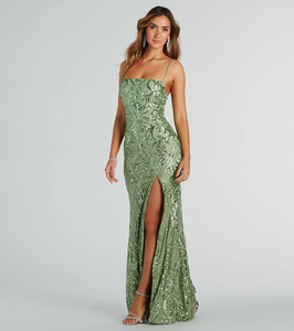 Vestido de última moda y estilo europeo y americano, vestido brillante de un solo hombro para fiesta. - Product Image 3