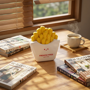 Cute French Fries Night Light USB <b>Rechargeable</b> <b>Table</b> <b>Lamp</b> 360 Degree Adjustable Plastic Bedside Desk Light Cute French Fries Nig - Product Image 1