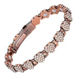 BioMagnético para As Mulheres Clássico Geométrico Diamante Cobre Puro Pulseiras Magnéticas Ímãs De Neodímio Ajustável Jóias Presente Diário - Product Image 1