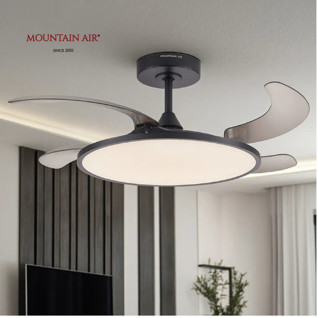 Modern Commercial & Household Silent Ceiling Fan Powerful Bldc DC Motor Smart Remote Control with LED Light for Hotels