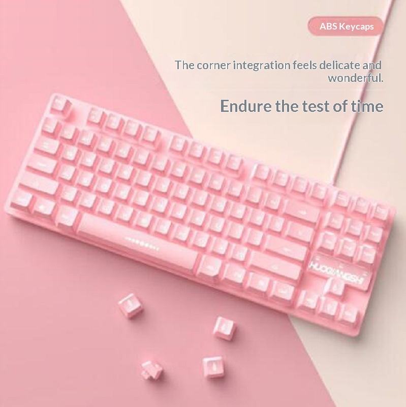 G87 คีย์บอร์ดเดี่ยว สีชมพู