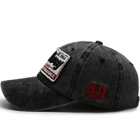 Casquettes de baseball de haute qualité pour hommes, style streetwear décontracté, vintage, lavage à l'acide, broderie de patch