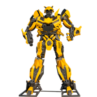 Statue de robot en acier inoxydable de grande taille pour la décoration extérieure de jardin, paysage