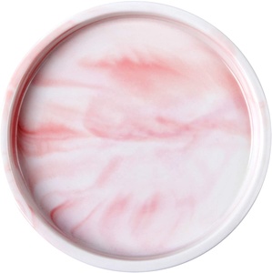 حجر الملمس الوردي الرخام الاكريليك خاتم من السيراميك حامل مجوهرات طبق علبة العطور الزخرفية مضمد المنظم ماكياج صينية - Product Image 1