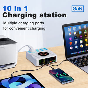 <span class=keywords><strong>Chargeur</strong></span> USB multiport 140W Chargement sans fil QC3.0 18W 10-en-1 PD Station de charge pour iPhone pour ordinateur portable <span class=keywords><strong>Samsung</strong></span> - Product Image 3