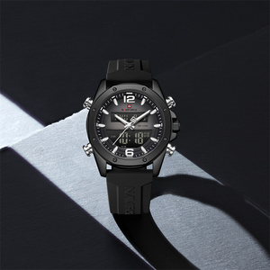 Montre pour homme NAVIFORCE 9264 à quartz avec affichage double heure, montre-bracelet numérique en alliage, <span class=keywords><strong>chronomètre</strong></span> de sport - Product Image 3