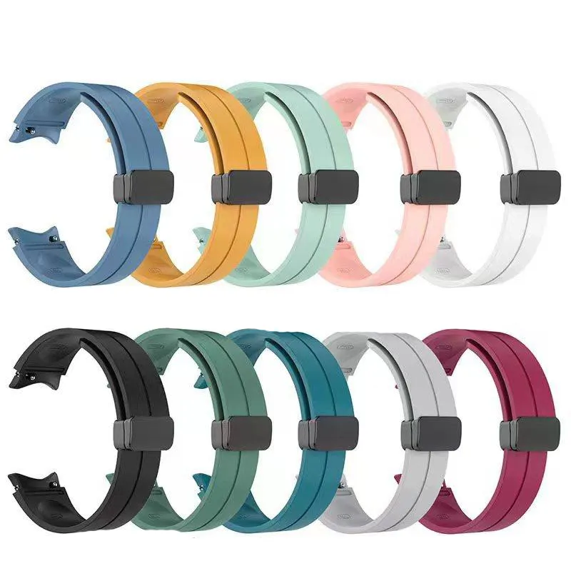 official 1:1 Silicone Sport Band For samsung galaxy watch 5 5 pro 45mm/4 Classic 42mm 46mm 40mm 44mm band Bracelet Strap