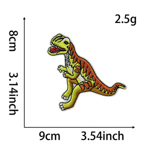 Patch brodé dinosaure de dessin animé T-Rex Jurassic World, applique Triceratops thermocollante pour vêtements d'enfants, sacs et décoration DIY - Product Image 5
