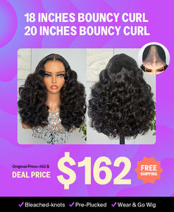 Pronto nave bomba Funmi 6 pollici profondo parte parrucca HD pizzo senza colla uovo ricciolo spesso rimbalzante ondulato lungo dritto affare natalizio - Product Image 5