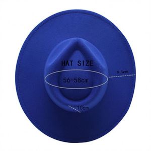 Chapeau Fedora à large bord de 9.5cm avec haut en forme de cœur pour hommes et femmes pour des scènes <span class=keywords><strong>d</strong></span>'extérieur et de fête <span class=keywords><strong>d</strong></span>écontractées - Product Image 6