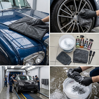 Serviettes en microfibre professionnelles ultra-résistantes pour le detailing automobile, double face, boucles torsadées, séchage ultra-rapide, plusieurs tailles disponibles