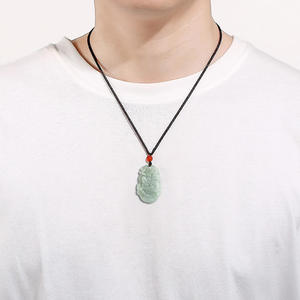Pendentif en jadéite naturelle UNISEXE vert clair, douze animaux du zodiaque, style chinois, design original, cadeau avec certificat d'évaluation SX08 - Product Image 4