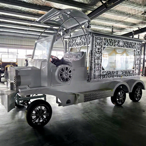 Zhenda Factory vend une voiture funéraire électrique argentée de conception récente, grande capacité, fabriquée au Henan, pour les cérémonies funéraires. - Product Image 1