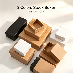Custom Logo Kraft Paper <b>Gift</b> <b>Box</b> Rigid Paper Packaging <b>Box</b> for Jewelry Retail Shopping - Product Image 1